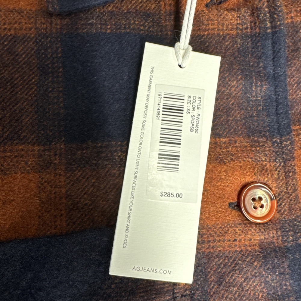 AG Adriano‎ Goldschmied Men's Barn Coat Size XS Chore Jacket Buttonup Pockets - Picture 7 of 12